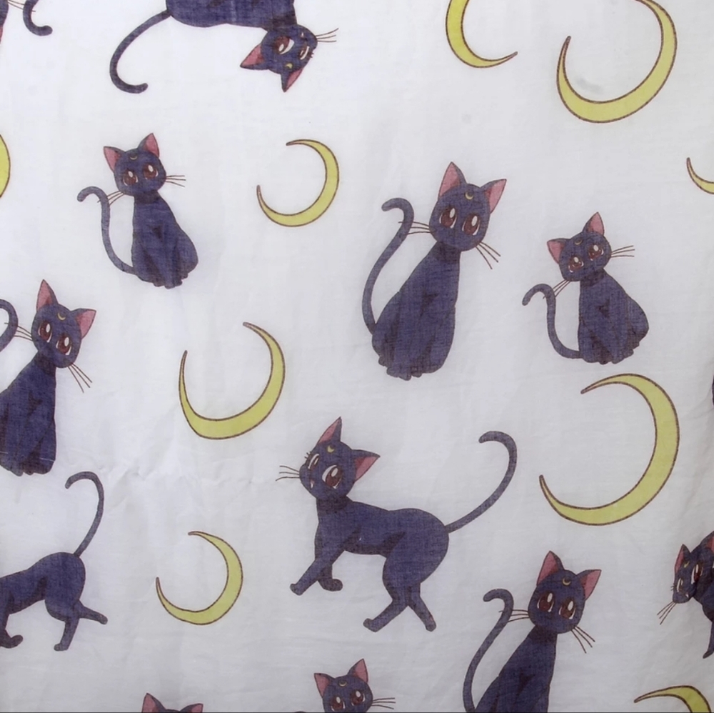 Sailor Moon Black Cat Luna Moon Scarf - Picture 2 of 2